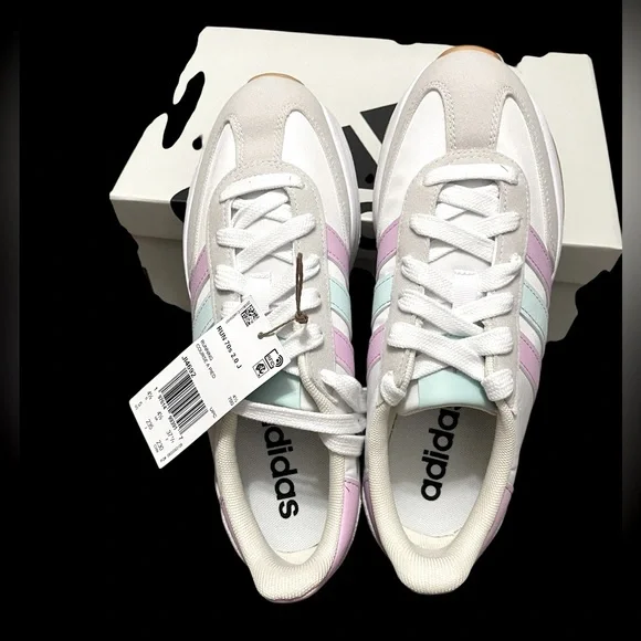 🌟🌟🌼NIB ADIDAS RUN 70’s 2.0 J. Women's White and Pastel Sneakers - Picture 8 of 10
